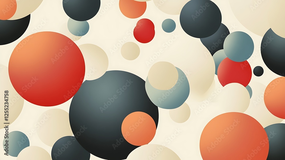 Aufkleber abstract colorful circles, dynamic motion, light background, design element