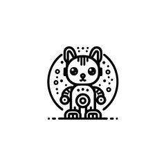 Futuristic animal robot vector illustration with a sleek and modern design. Perfect for sci-fi projects, branding, merchandise, and digital art.