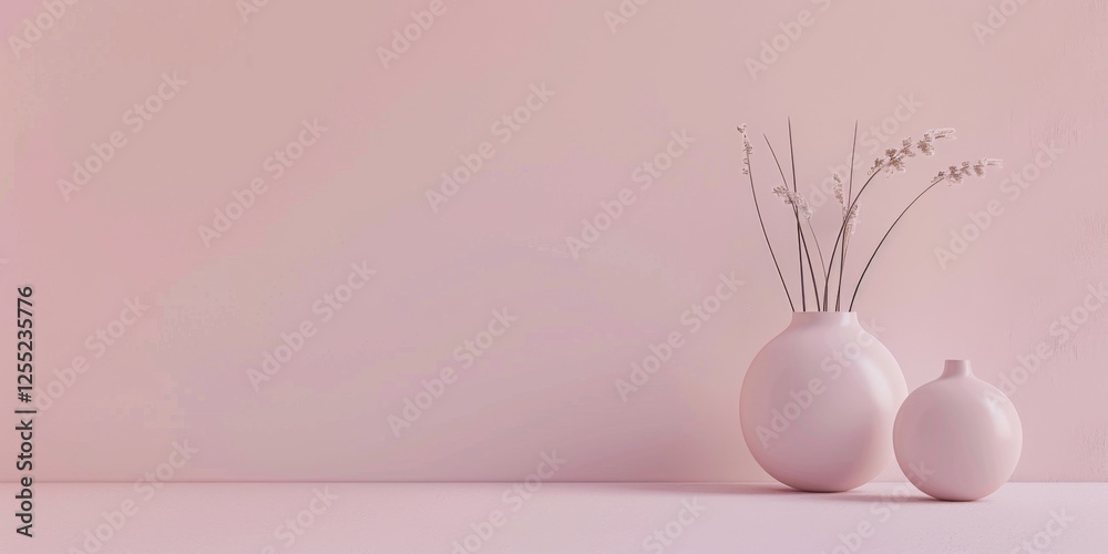 Poster a minimalist design with a light mauve background, clean edges and muted pastels, modern minimalist 