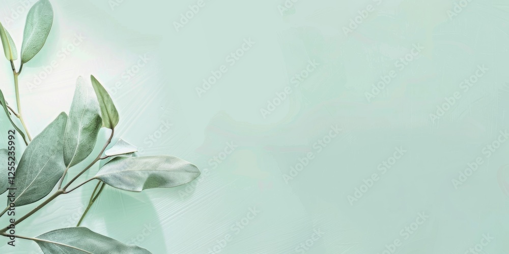 Poster a minimalist design with a light mint background, clean lines and delicate textures, modern minimali