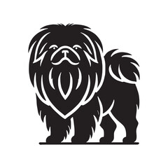 Stylish Pekingese silhouette crafted for branding and creative works - Pekingese illustration - minimal Pekingese vector - dog silhouette
