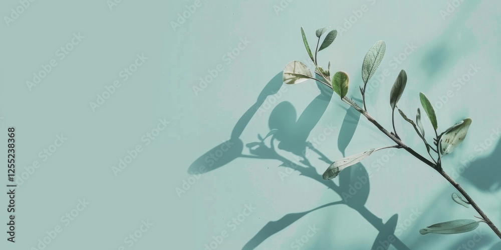 Poster a minimalist design with a light seafoam green background, clean lines and delicate textures, modern