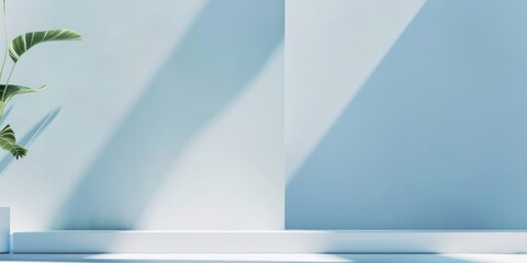 A minimalist design with a light sapphire-blue background, Clean lines and subtle gradients, Modern minimalist style