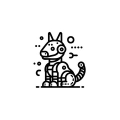 Futuristic animal robot vector illustration with a sleek and modern design. Perfect for sci-fi projects, branding, merchandise, and digital art.