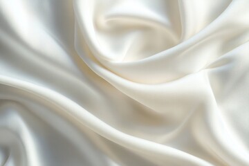 Obraz premium Soft and luxurious white cashmere fabric drapes gracefully, highlighting its smooth texture and rich depth through contrasting light and shadow. This visual allure captivates elegantly