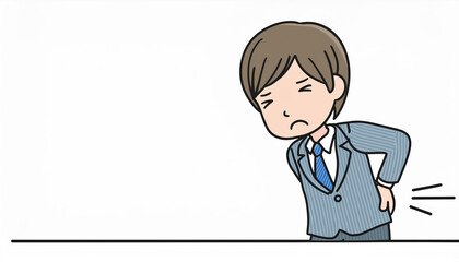 腰痛に苦しむビジネスマン