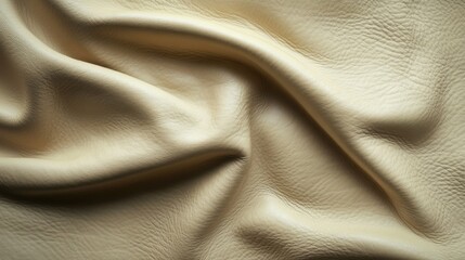Fototapeta premium A high-resolution smooth beige leather texture with fine grain details