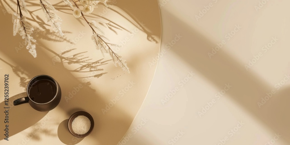 Poster a minimalist design with a light tan background, clean lines and minimal textures, modern minimalist