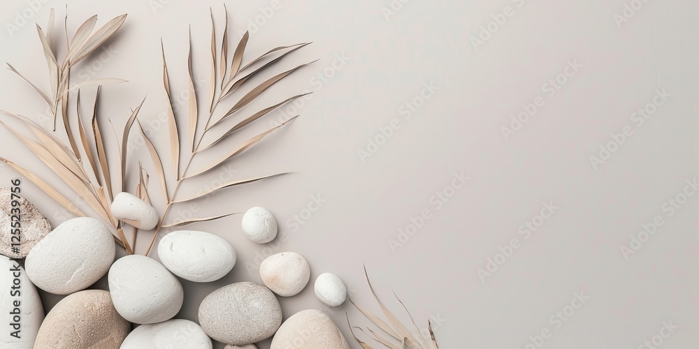Poster a minimalist design with a light stone-gray background, clean lines and monochromatic tones, modern 