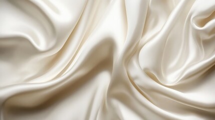 Obraz premium A luminous white silk background with gentle draping folds and smooth highlights