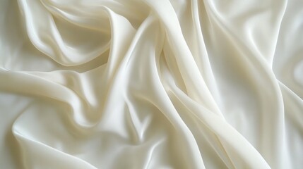 Obraz premium A luminous white silk background with gentle draping folds and smooth highlights