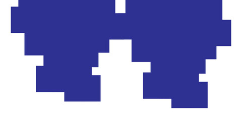 Abstract blue cube composition minimalist standing out from the crowd of colorful cubes.