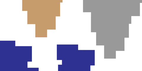 Abstract cube composition minimalist standing out from the crowd of colorful cubes.