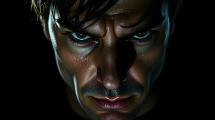 Obraz premium Dramatic Close-Up Portrait