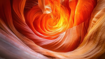Antelope Canyon's fiery swirl, sunlight beams, Arizona