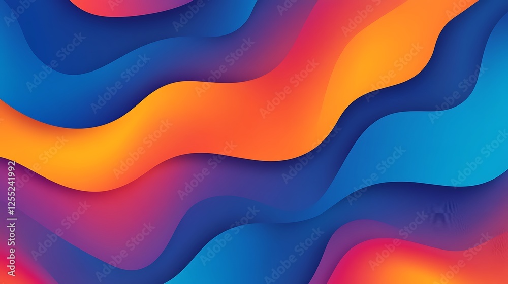 Poster abstract colorful waves background design