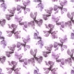 Seamless floral background. Watercolor flowers pattern. Fabric ornament with pink flowers.