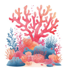PNG Reef illustration nature ocean.