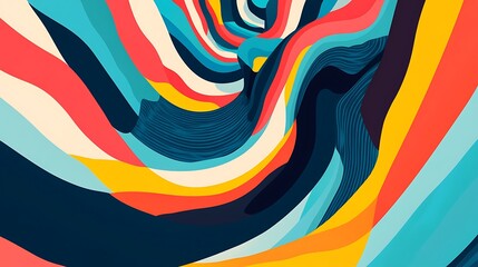 Abstract colorful swirling design