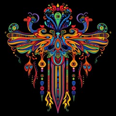 Colorful ornate decorative design