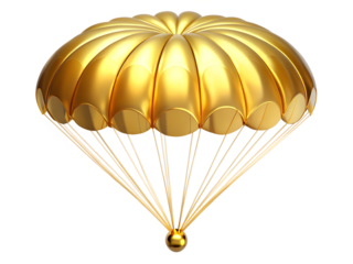 golden parachute with a parachute