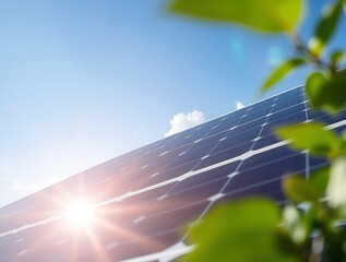 Solving environmental problems. Solar panels for power generation