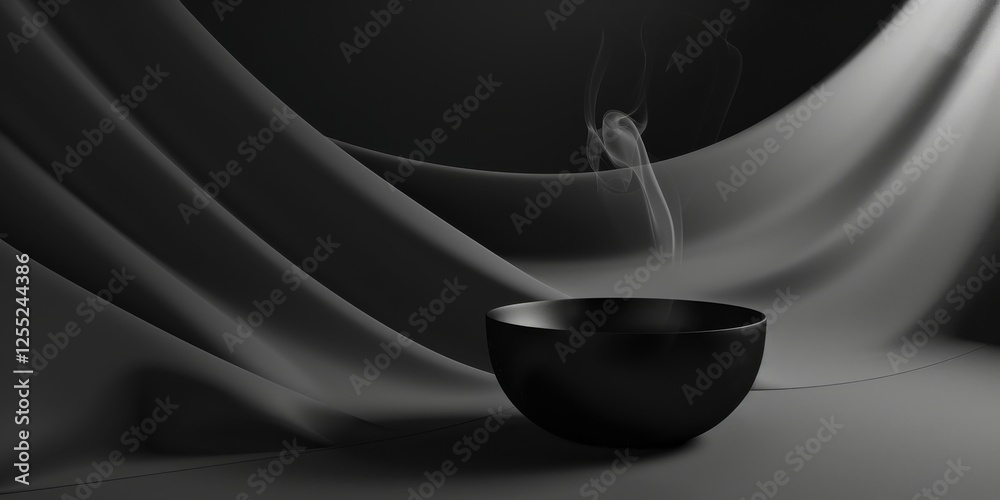 Poster a minimalist design with a pure charcoal black background, strong lines and smooth edges, contempora
