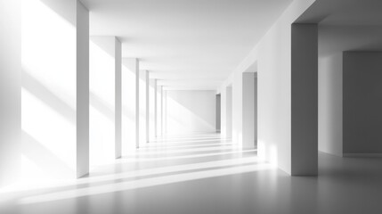 Fototapeta premium A smooth and clean white gradient background with soft lighting transitions and minimal texture