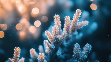 Underwater coral patterns a dreamy dance of light and color