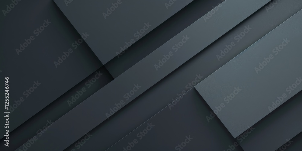 Poster A minimalist design with a slate grey background, Symmetrical shapes and subtle gradients, Sleek minimalist style