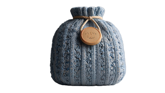 A woolen bag on a transparent background