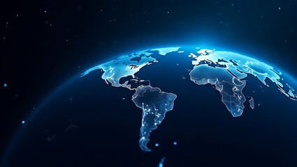 worldwide network connection, digital art illustration, Generative AI
