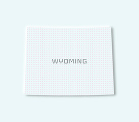 A minimalistic map of Wyoming with a modern, stylish design. Great for tourism, cartography and business.