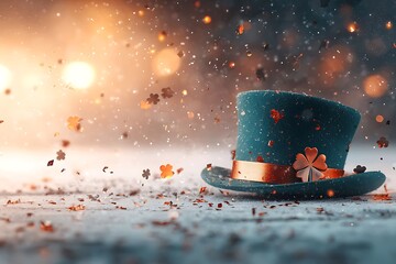 St patrick's day celebration festive hat holiday decor indoor close-up cheerful atmosphere
