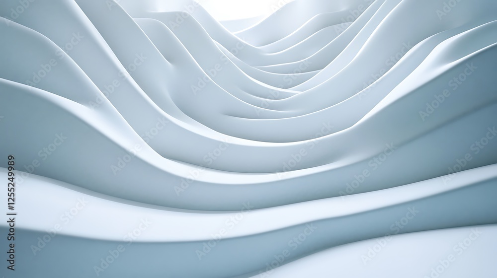 Poster abstract wavy architectural forms