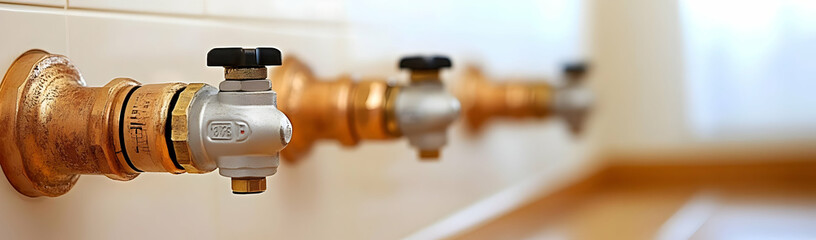 Home plumbing valves, indoor installation