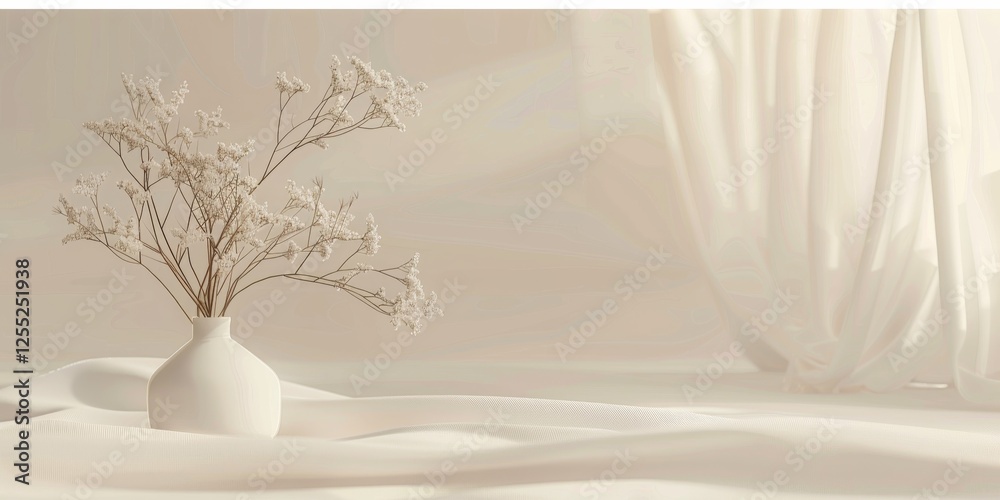 Poster a minimalist design with a soft ivory background, simple lines and smooth gradients, modern minimali