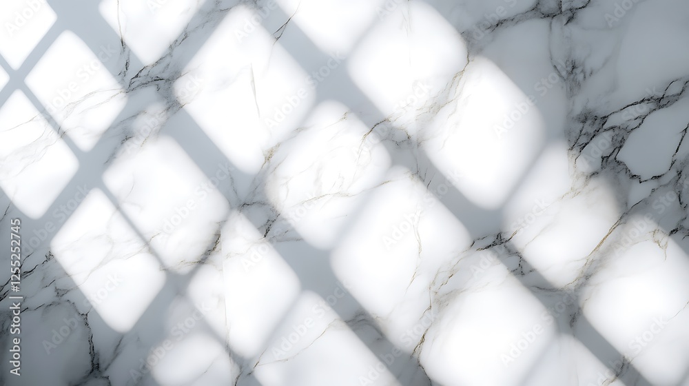 Aufkleber marble surface with window shadows