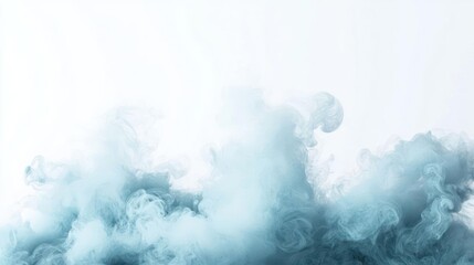 Naklejka premium Abstract Light Blue Ink Swirl Background