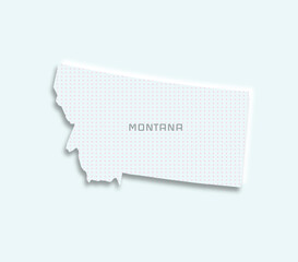Minimalist Montana state map with a stylish design, perfect for travel guides, digital graphics, and business use