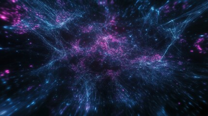 Fototapeta premium Abstract Technology Background with Glowing Network and Data Connections