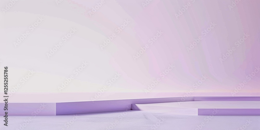 Poster a minimalist design with a soft pastel lavender background, simple lines and smooth gradients, moder