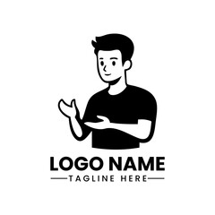 businessman vector logo illustration design