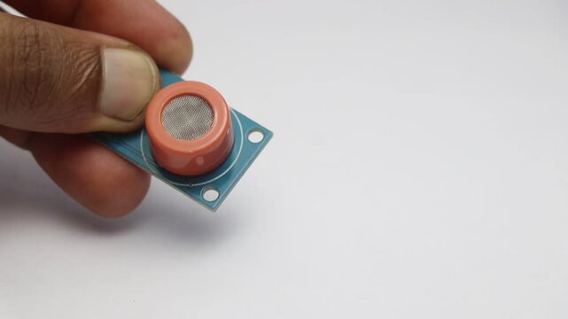 Small sensor module that can detect alcohol used in prototyping electronic projects. Alcohol sensing component held in the hand