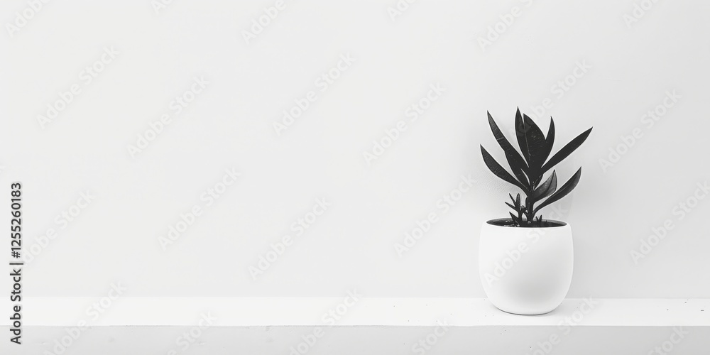 Poster A minimalist design with a stark white backdrop, Clean lines and minimal textures in a structured composition, Modern minimalist style