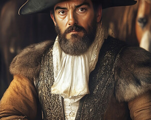Ferdinand Magellan depicted in historical attire showcasing maritime exploration heritage