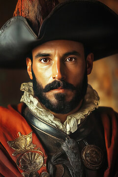 Francisco Pizarro confronts Inca Atahualpa during the Spanish conquest of Peru