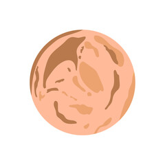 Pluto, Space Vector Illustration, Isolated