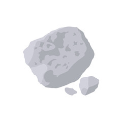 Asteroids, Space Vector Illustration, Isolated