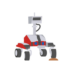 Space Robot, Space Vector Illustration, Isolated